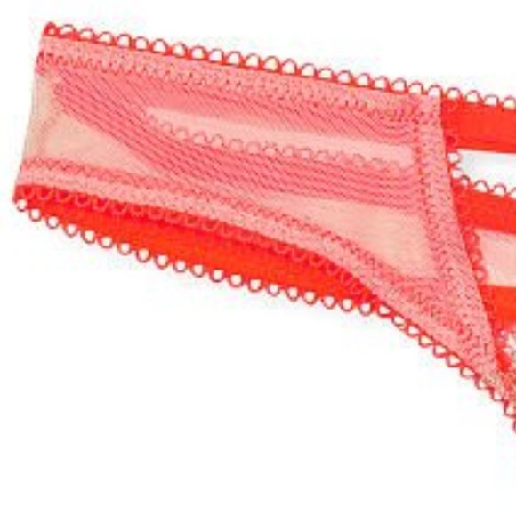 VS DREAM ANGELS Sweetheart Strappy Thong Panty Champagne Coral Blaze NWT - Picture 14 of 16